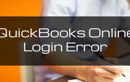 QuickBooks Online Login Error